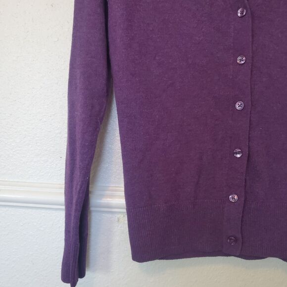 Vintage GAP Cardigan Sz S Cotton Nylon Acrylic Purple Button Up - Picture 3 of 16